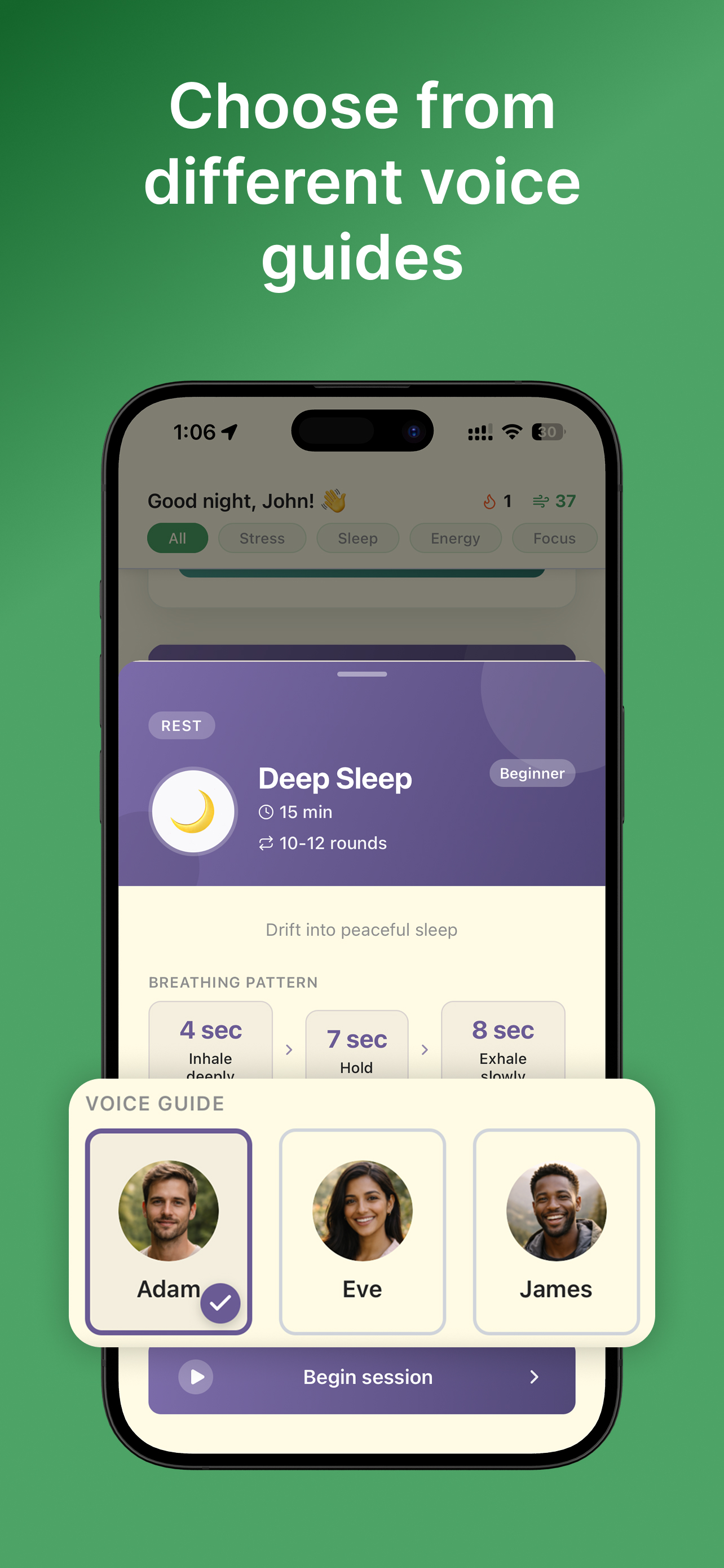Weekly and monthly breath count analytics dashboard